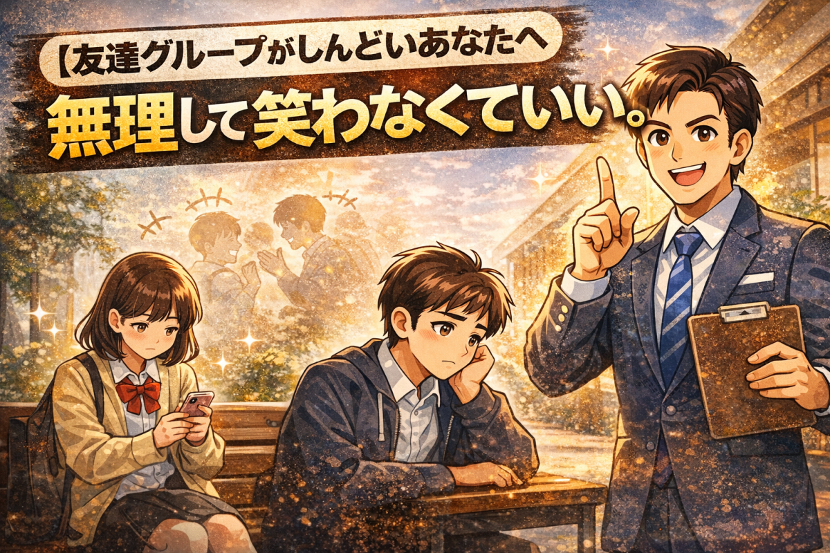 【友達グループがしんどいあなたへ】無理して笑わなくていい。