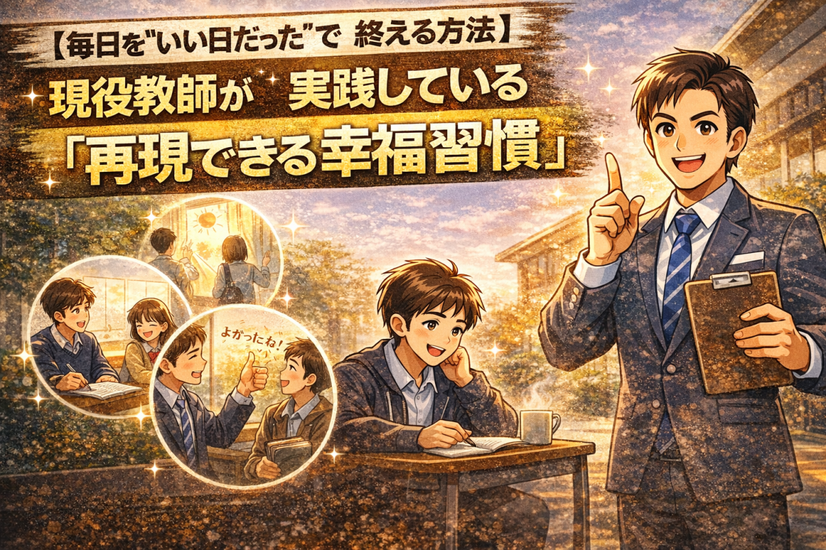 【毎日を“いい日だった”で終える方法】現役教師が実践している習慣