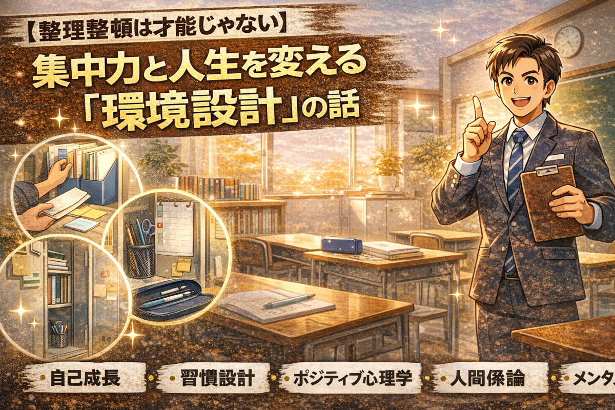 【整理整頓は才能じゃない】集中力と人生を変える“環境設計”の話