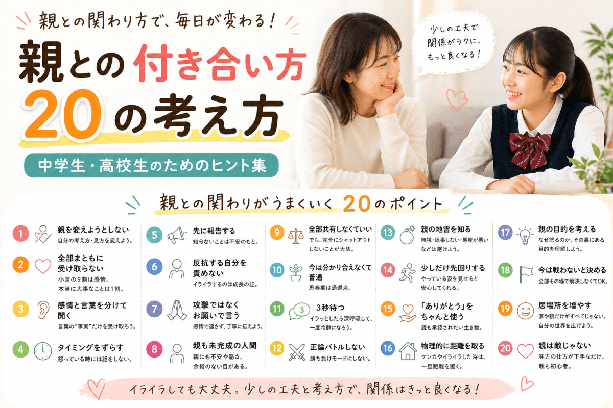 親との付き合い方20の考え方